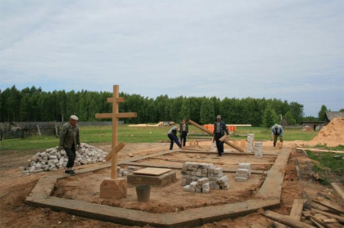 Základy budoucího kostela